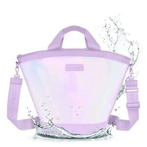 NEW CASE-MATE women's large jelly cooler tote bag in soap bubble